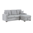  Homelegance McCafferty 9916GY*2LLRC 2 pc Sectional with Pull-out Bed and Right Chaise with Hidden Storage IMAGE 2