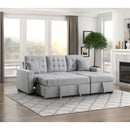  Homelegance McCafferty 9916GY*2LLRC 2 pc Sectional with Pull-out Bed and Right Chaise with Hidden Storage IMAGE 8