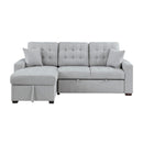  Homelegance McCafferty 9916GY*2LCRL 2 pc Sectional with Pull-out Bed and Left Chaise with Hidden Storage IMAGE 1