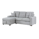  Homelegance McCafferty 9916GY*2LCRL 2 pc Sectional with Pull-out Bed and Left Chaise with Hidden Storage IMAGE 2