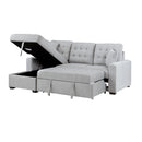  Homelegance McCafferty 9916GY*2LCRL 2 pc Sectional with Pull-out Bed and Left Chaise with Hidden Storage IMAGE 6