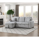  Homelegance McCafferty 9916GY*2LCRL 2 pc Sectional with Pull-out Bed and Left Chaise with Hidden Storage IMAGE 7