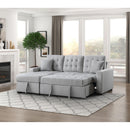  Homelegance McCafferty 9916GY*2LCRL 2 pc Sectional with Pull-out Bed and Left Chaise with Hidden Storage IMAGE 8