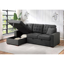  Homelegance McCafferty 9916DG*2LCRL 2 pc Sectional with Pull-out Bed and Left Chaise with Hidden Storage IMAGE 10