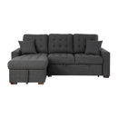  Homelegance McCafferty 9916DG*2LCRL 2 pc Sectional with Pull-out Bed and Left Chaise with Hidden Storage IMAGE 1