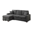  Homelegance McCafferty 9916DG*2LCRL 2 pc Sectional with Pull-out Bed and Left Chaise with Hidden Storage IMAGE 2