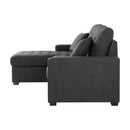  Homelegance McCafferty 9916DG*2LCRL 2 pc Sectional with Pull-out Bed and Left Chaise with Hidden Storage IMAGE 4