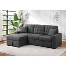  Homelegance McCafferty 9916DG*2LCRL 2 pc Sectional with Pull-out Bed and Left Chaise with Hidden Storage IMAGE 9