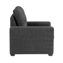 Manufacturer Color_Dark grey -- McCafferty 9916DG-1 Chair with Pull-out Ottoman IMAGE 3
