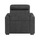  Manufacturer Color_Dark grey -- McCafferty 9916DG-1 Chair with Pull-out Ottoman IMAGE 4