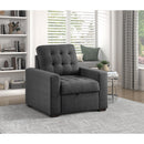  Manufacturer Color_Dark grey -- McCafferty 9916DG-1 Chair with Pull-out Ottoman IMAGE 6