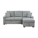  Homelegance Waitsfield 9816GY*SC 2 pc Sectional with Right Chaise, Pull-out Bed and Hidden Storage IMAGE 1