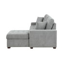  Homelegance Waitsfield 9816GY*SC 2 pc Sectional with Right Chaise, Pull-out Bed and Hidden Storage IMAGE 4