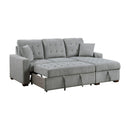  Homelegance Waitsfield 9816GY*SC 2 pc Sectional with Right Chaise, Pull-out Bed and Hidden Storage IMAGE 6