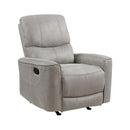  Manufacturer Color_Grey -- Homelegance Ouray Rocker Fabric Recliner IMAGE 2