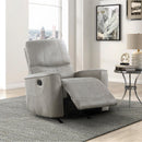 Manufacturer Color_Grey -- Homelegance Ouray Rocker Fabric Recliner IMAGE 6