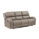  Manufacturer Color_Brown -- Homelegance Pagosa Reclining Fabric Sofa IMAGE 2