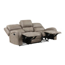  Manufacturer Color_Brown -- Homelegance Pagosa Reclining Fabric Sofa IMAGE 4