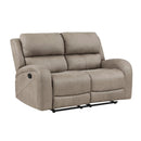  Manufacturer Color_Brown -- Homelegance Pagosa Reclining Fabric Loveseat IMAGE 2