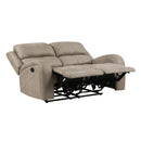  Manufacturer Color_Brown -- Homelegance Pagosa Reclining Fabric Loveseat IMAGE 4