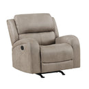  Manufacturer Color_Brown -- Homelegance Pagosa Rocker Fabric Recliner IMAGE 2
