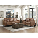  Homelegance Mallory 9489BRW-2 Love seat IMAGE 4
