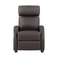  Manufacturer Color_Dark brown -- Homelegance Greenfield Leather Look Recliner IMAGE 1
