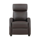  Manufacturer Color_Dark brown -- Homelegance Greenfield Leather Look Recliner IMAGE 1