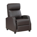  Manufacturer Color_Dark brown -- Homelegance Greenfield Leather Look Recliner IMAGE 2