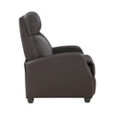 Manufacturer Color_Dark brown -- Homelegance Greenfield Leather Look Recliner IMAGE 3