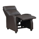  Manufacturer Color_Dark brown -- Homelegance Greenfield Leather Look Recliner IMAGE 5