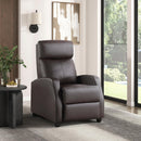  Manufacturer Color_Dark brown -- Homelegance Greenfield Leather Look Recliner IMAGE 6