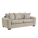  Manufacturer Color_Light brown -- Homelegance Silverthorne Stationary Fabric Sofa IMAGE 2