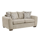  Manufacturer Color_Light brown -- Homelegance Silverthorne Stationary Fabric Loveseat IMAGE 2