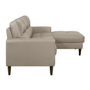  Manufacturer Color_Latte -- Homelegance Lewes Leather Match 2 pc Sectional IMAGE 3