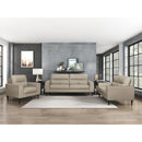  Manufacturer Color_Latte -- Homelegance Lewes Stationary Leather Match Sofa IMAGE 5