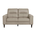  Manufacturer Color_Latte -- Homelegance Lewes Stationary Leather Match Loveseat IMAGE 1