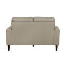  Manufacturer Color_Latte -- Homelegance Lewes Stationary Leather Match Loveseat IMAGE 3