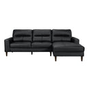 Manufacturer Color_Black -- Lewes 8566BLK*SC 2 pc Sectional with Right Chaise IMAGE 1