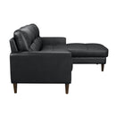  Manufacturer Color_Black -- Lewes 8566BLK*SC 2 pc Sectional with Right Chaise IMAGE 3