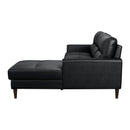  Manufacturer Color_Black -- Lewes 8566BLK*SC 2 pc Sectional with Right Chaise IMAGE 4