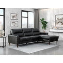  Manufacturer Color_Black -- Lewes 8566BLK*SC 2 pc Sectional with Right Chaise IMAGE 6