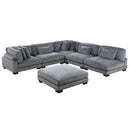  Manufacturer Color_Grey -- Homelegance Traverse Fabric 6 pc Sectional IMAGE 1