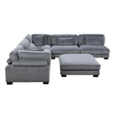  Manufacturer Color_Grey -- Homelegance Traverse Fabric 6 pc Sectional IMAGE 3