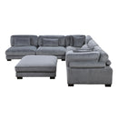  Manufacturer Color_Grey -- Homelegance Traverse Fabric 6 pc Sectional IMAGE 4