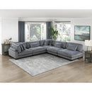  Manufacturer Color_Grey -- Homelegance Traverse Fabric 5 pc Sectional IMAGE 14