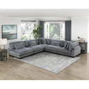  Manufacturer Color_Grey -- Homelegance Traverse Fabric 5 pc Sectional IMAGE 15