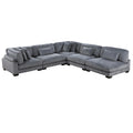 Manufacturer Color_Grey -- Homelegance Traverse Fabric 5 pc Sectional IMAGE 1