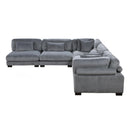  Manufacturer Color_Grey -- Homelegance Traverse Fabric 5 pc Sectional IMAGE 4