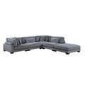  Manufacturer Color_Grey -- Homelegance Traverse Fabric 5 pc Sectional IMAGE 1
